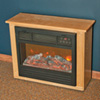 Light Oak Electric Infrared Fireplace