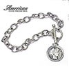 Sterling Silver Toggle Bracelet With Silver Barber Dime