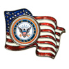 Armed Forces Colorized Quarter Flag Pin - Navy