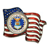 Armed Forces Colorized Quarter Flag Pin - Air Force