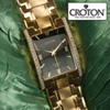 Mens Croton Diamond/Gold Watch