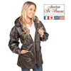 Leather Hooded Coat - Brown