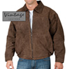 Brown Suede Bomber Jacket