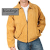 Cognac Suede Bomber Jacket