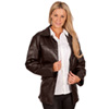 Womens Leather Patch Jacket