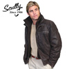 Brown Leather Jacket with Zip