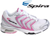 Spira Womens Striker Shoes With Pink Stripes