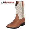 Roper Square Toe Tan Western Boots