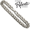 Oval Curb Sterling Silver Bracelet