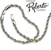 French Rope Sterling Silver Necklace and Bracelet
