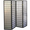4-Panel Room Divider - Black