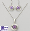 Amethyst Earring & Necklace Set