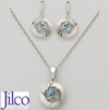 Blue Topaz Earring & Necklace Set