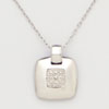 Diamond & Sterling Silver Door Knocker Necklace