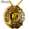 Mercury Dime Selective Plating Oval Pendant