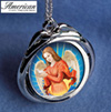 Colorized JFK Half Dollar Spinner Pendant 24 Inch Chain