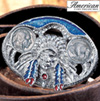 Buffalo Nickel Enamel Belt Buckle