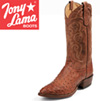 Tony Lama Cognac Ostrich Boots