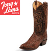 Tony Lama Chocolate Ostrich Boots