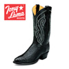 Black Ostrich Boots