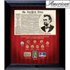 New York Times Lincoln Inauguration 150th Anniversary Coin and Stamp Collection Framed
