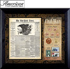 New York Times Civil War Coin & Stamp Collection Framed
