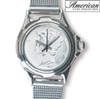 Silver Mercury Dime Coin Watch with Mesh Band
