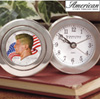 Colorized JFK Half Dollar Coin Travel Clock