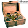 Treasure Chest of 50 Foreign Coins