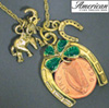 Irish Penny Coin Lotto Scratcher Charm Pendant