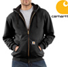 Carhartt® Zip Front Hooded Sweatshirt - Black