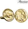 Gold-Layered Buffalo Nickel Cufflinks