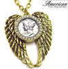 Mercury Dime Rhinestone Wing Pendant