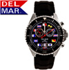 MenCHR(39)s 200M Analog Tide Nautical Dial Rubber Band