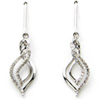 White Gold Diamond Dangle Earrings
