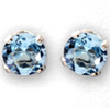 Blue Topaz Stud Earrings