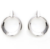 Sterling Silver and Diamond Contemp Earrings