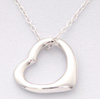 Sterling Silver Floating Heart Necklace