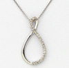 White Gold and Diamond Infinity Pendant