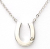 Sterling Silver and Diamond Horseshoe Necklace