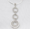 Sterling Silver and Diamond Geometric Necklace