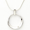 Sterling Silver and Diamond Contemp Necklace