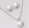 Sterling Silver Pearl Set