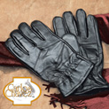 Mens Leather Patch Gloves