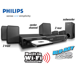 Philips Blu-Ray Home Theater with WiFi Model# HTS3106/F7