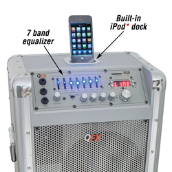 Portable PA System&nbsp;&nbsp;Model#&nbsp;PBX-2080-SILVER