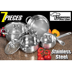 7 Piece Stainless Steel Cookware&nbsp;&nbsp;Model#&nbsp;WJ07-2091