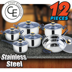 12 Piece Blue Star Cookware Set&nbsp;&nbsp;Model#&nbsp;SC-SS004