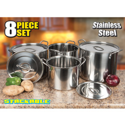 8 Piece Stock Pot Set&nbsp;&nbsp;Model#&nbsp;64370014437