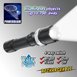 5 Watt Rechargeable Tactical LED Flashlight Model# GL-008A